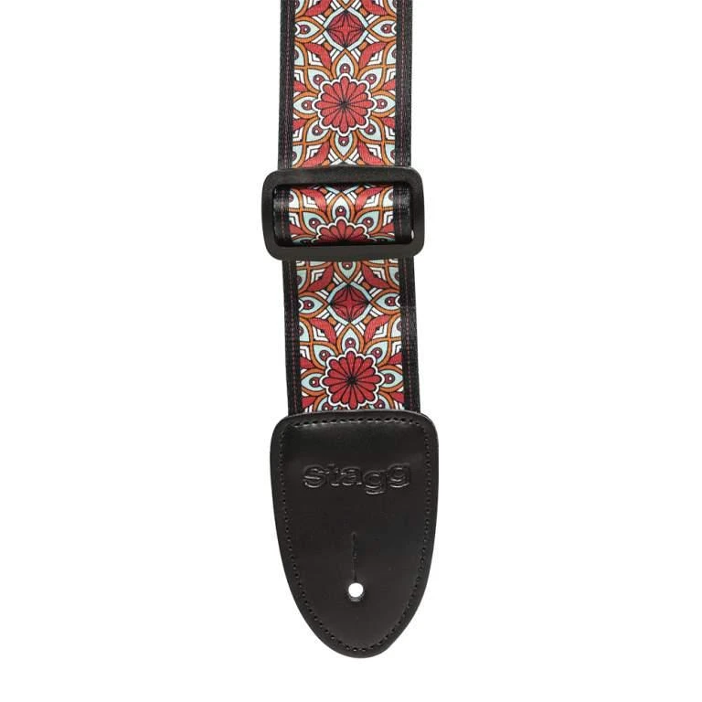 Diržas gitarai Stagg STE MANDALA Raudonas