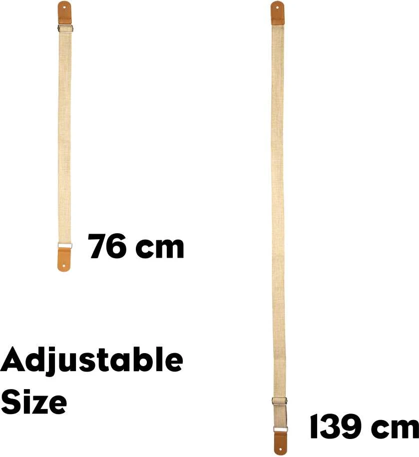Diržas ukulelei Cascha Cotton - rusvai gelsvas HH 2202
