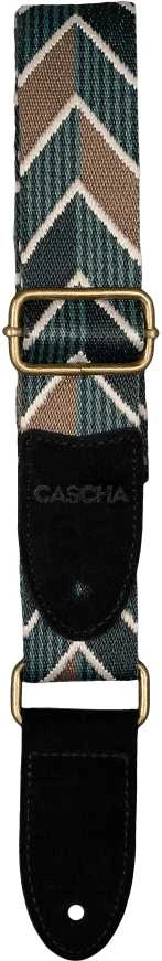 Diržas ukulelei Cascha Jacquard - Ethnic žalias CUS-JW2