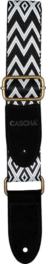 Diržas ukulelei Cascha Jacquard - Ethnic Juodas CUS-JW1