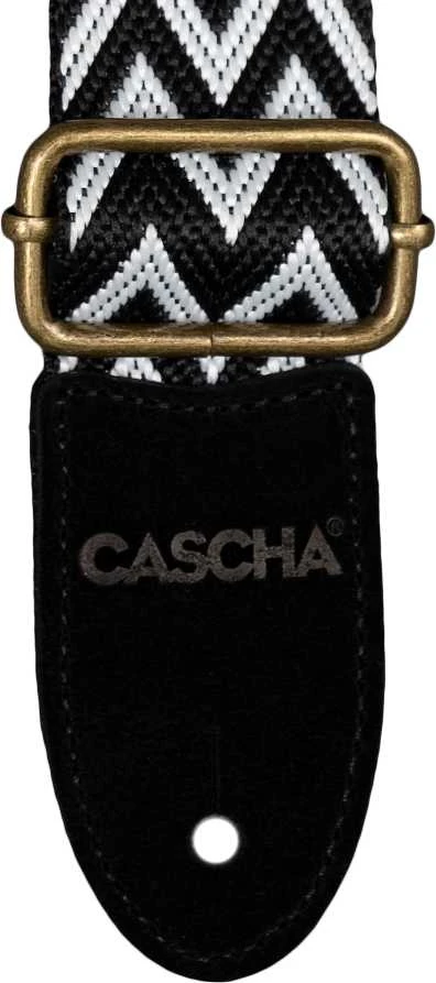 Diržas ukulelei Cascha Jacquard - Ethnic Juodas CUS-JW1