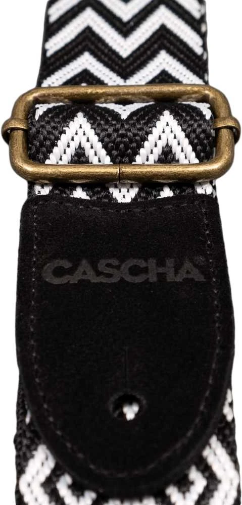 Diržas ukulelei Cascha Jacquard - Ethnic Juodas CUS-JW1