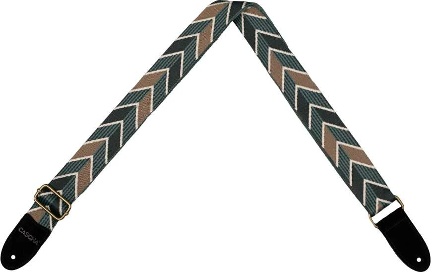 Diržas ukulelei Cascha Jacquard - Ethnic žalias CUS-JW2