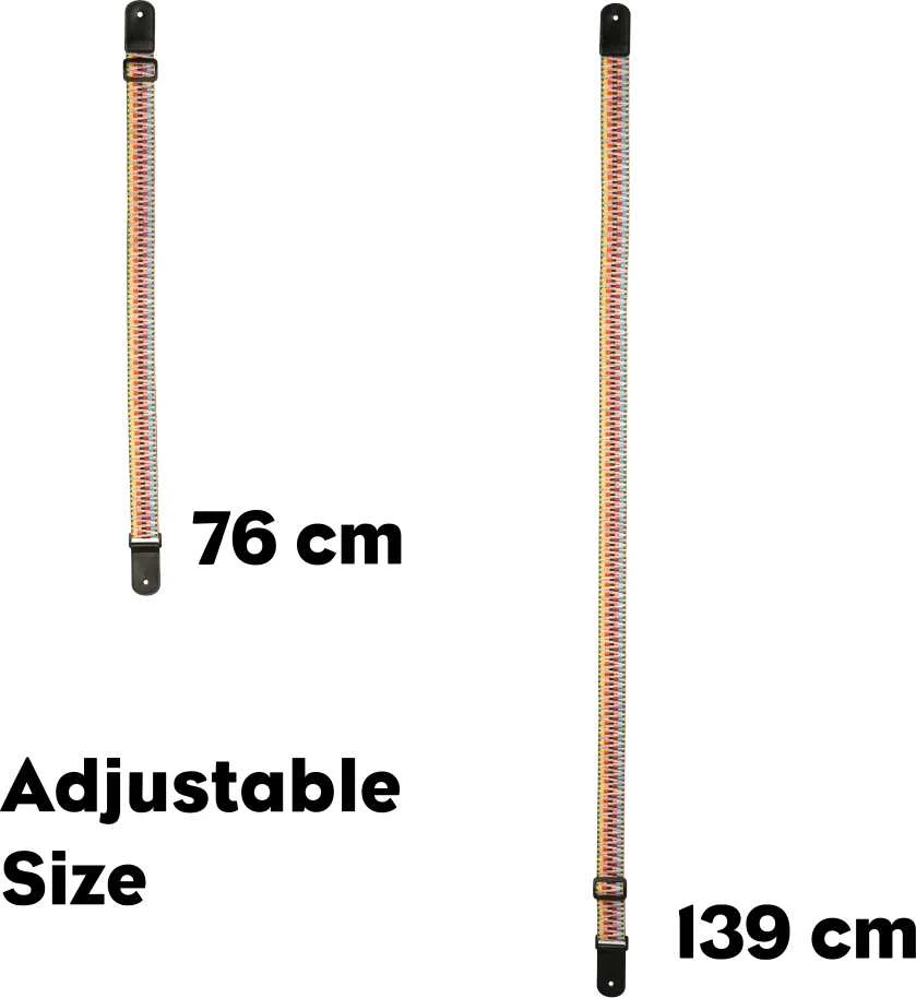 Diržas ukulelei Cascha Jacquard - Rainbow HH 2200