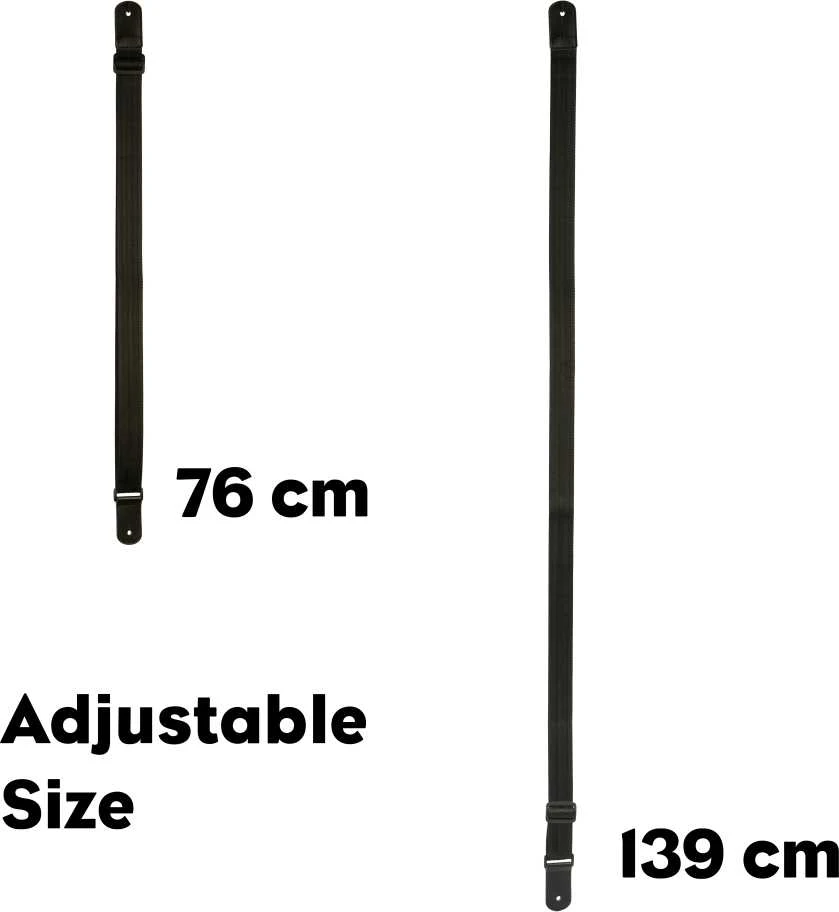 Diržas ukulelei Cascha Nylon - juodas HH 2204