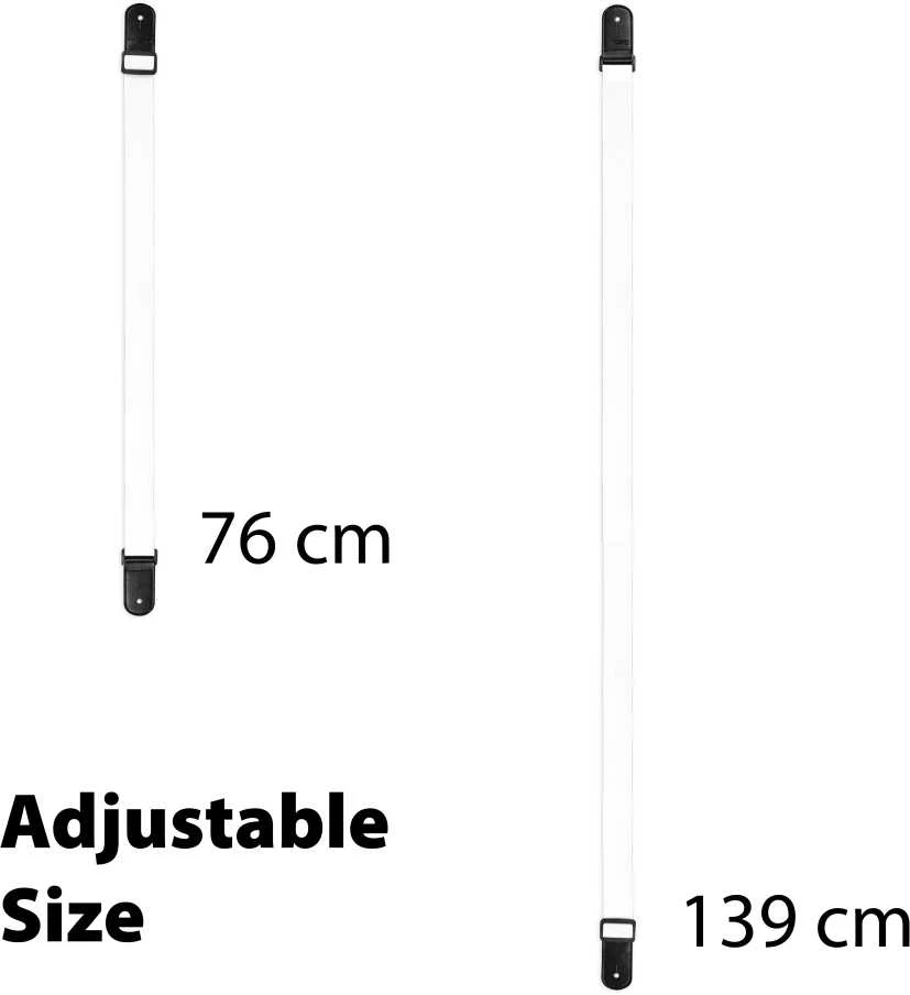 Diržas ukulelei Cascha Poly-Cotton baltas HH 2285