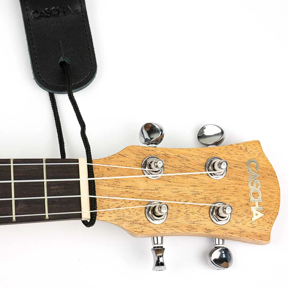 Diržas ukulelei Cascha Poly-Cotton juodas HH 2292
