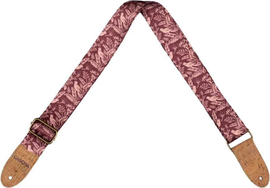 Diržas ukulelei Cascha Vegan - Mauve Birds CUS-VC1