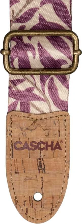 Diržas ukulelei Cascha Vegan - Mauve Leaves CUS-VC4