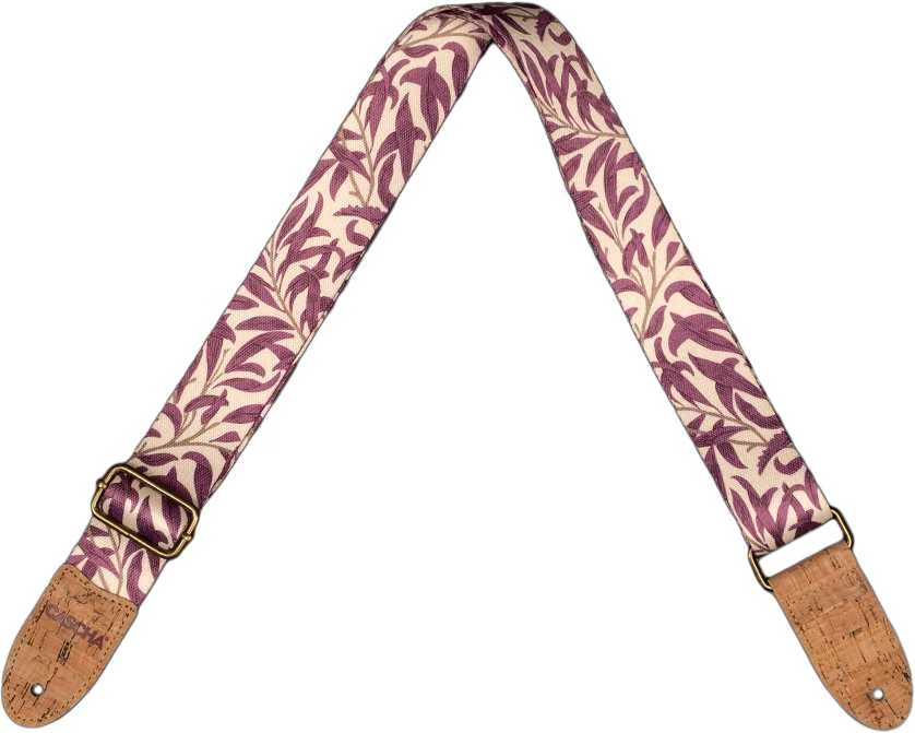 Diržas ukulelei Cascha Vegan - Mauve Leaves CUS-VC4