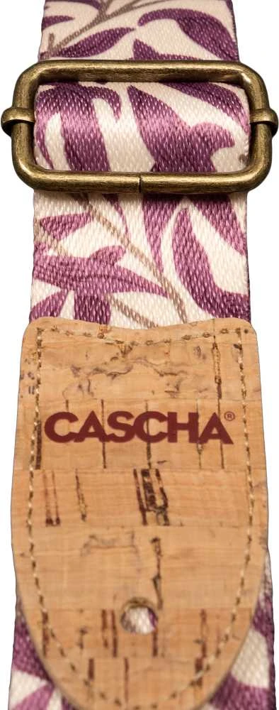 Diržas ukulelei Cascha Vegan - Mauve Leaves CUS-VC4