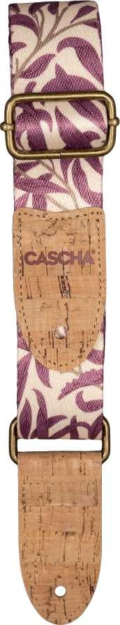 Diržas ukulelei Cascha Vegan - Mauve Leaves CUS-VC4