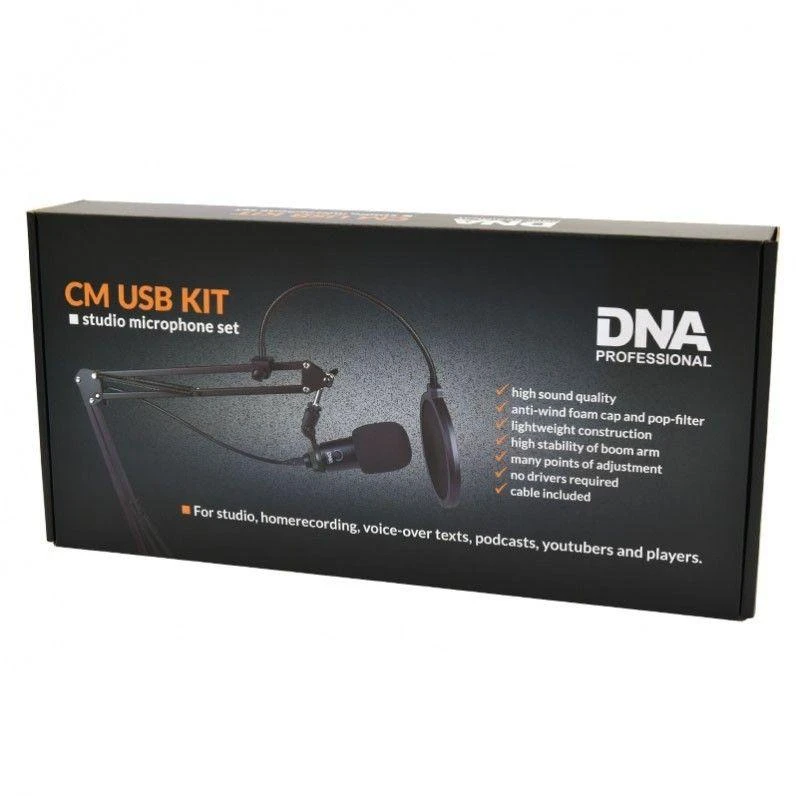 Dna Professional USB kondensatorinio mikrofono komplektas DNA CM USB KIT