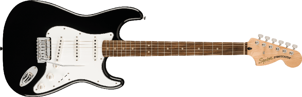 Squier Elektrinės gitaros komplektas Fender Affinity Strat + Mustang Micro + HD9, juoda