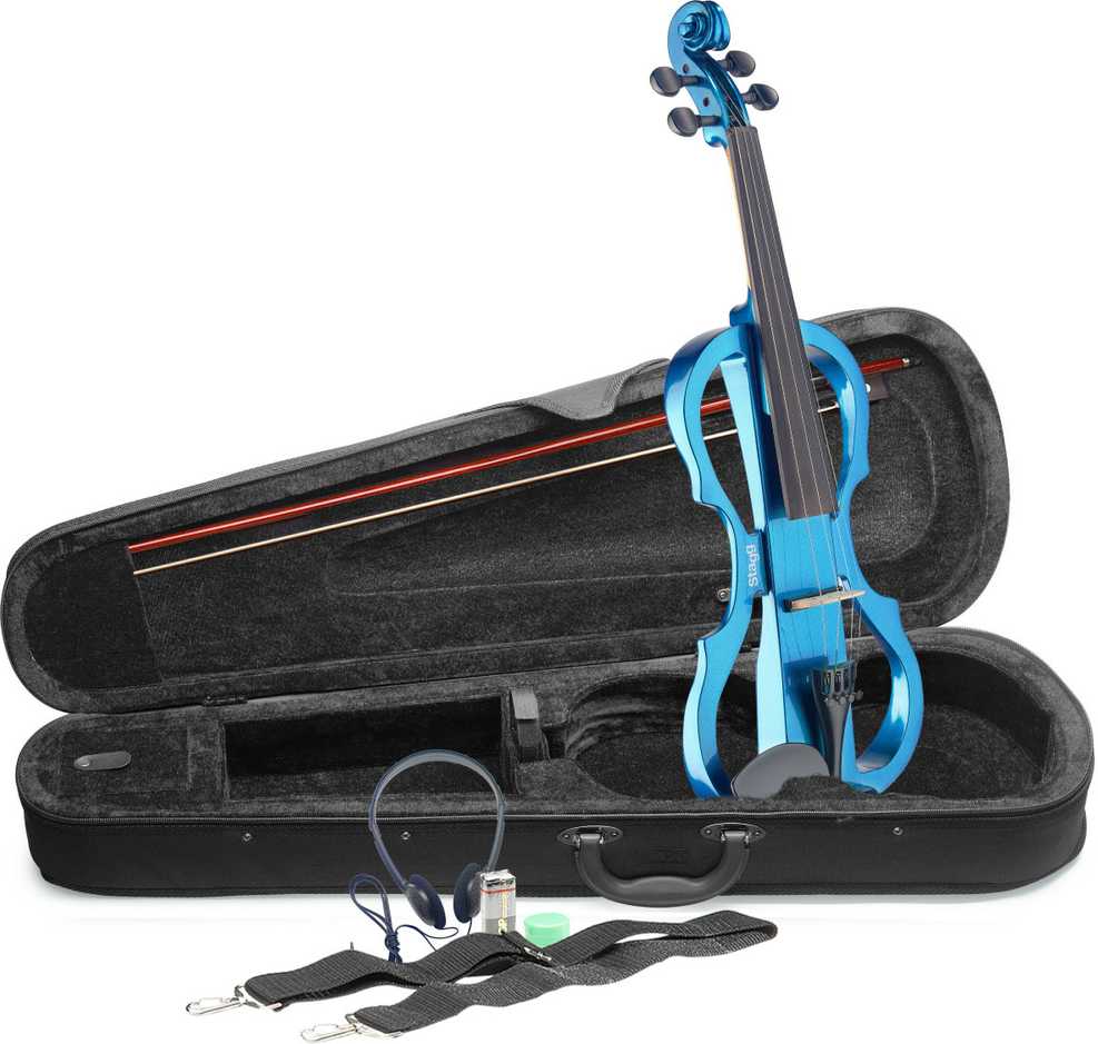 Elektrinio smuiko komplektas Stagg EVN X-4/4 MBL