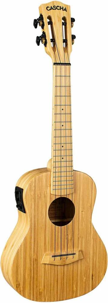 Elektro-akustinė koncertinė ukulelė Cascha Bamboo Natural HH 2313E