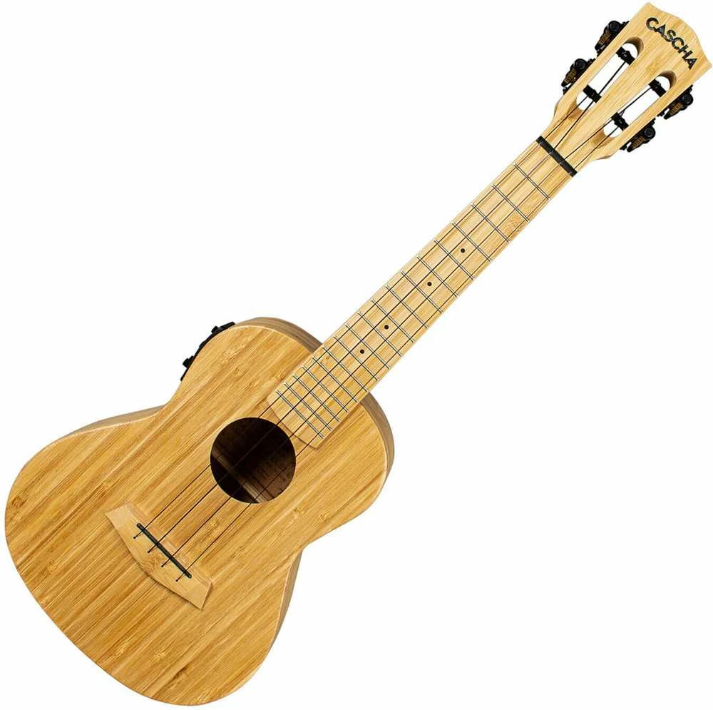 Elektro-akustinė koncertinė ukulelė Cascha Bamboo Natural HH 2313E