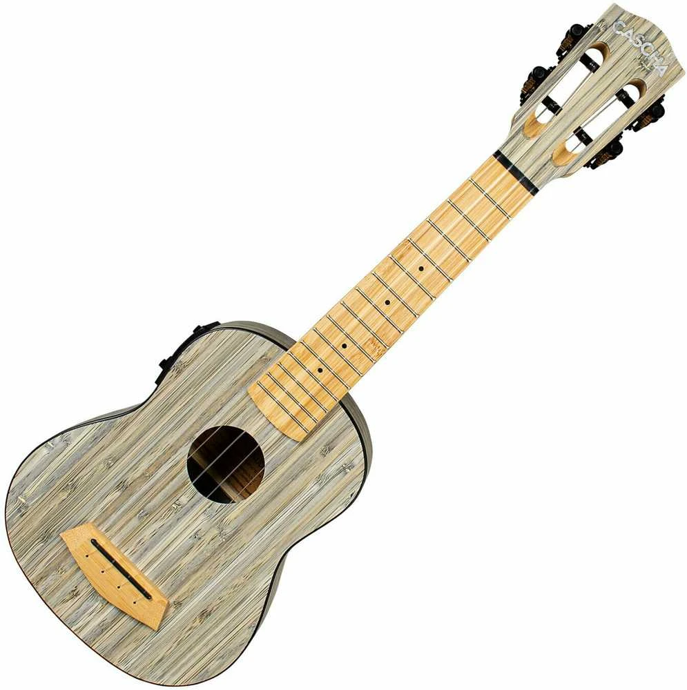 Elektro-akustinė Soprano ukulelė Cascha Bamboo Graphite HH 2315E