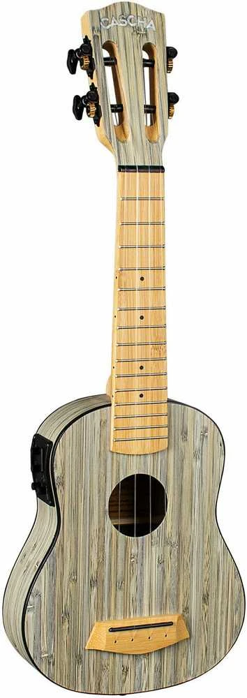 Elektro-akustinė Soprano ukulelė Cascha Bamboo Graphite HH 2315E