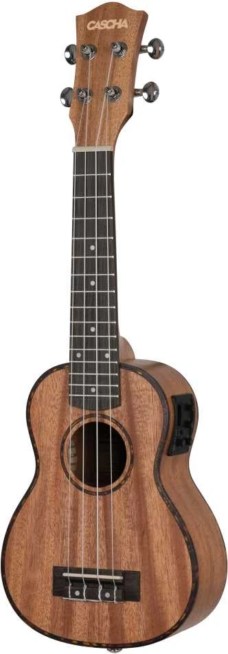 Elektro-akustinė soprano ukulelė kairiarankiams Cascha Mahogany HH 2026EL