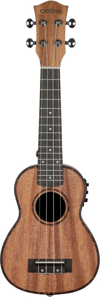 Elektro-akustinė soprano ukulelė kairiarankiams Cascha Mahogany HH 2026EL