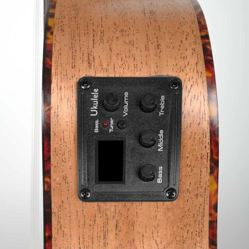 Elektro-akustinė soprano ukulelė kairiarankiams Cascha Mahogany HH 2026EL
