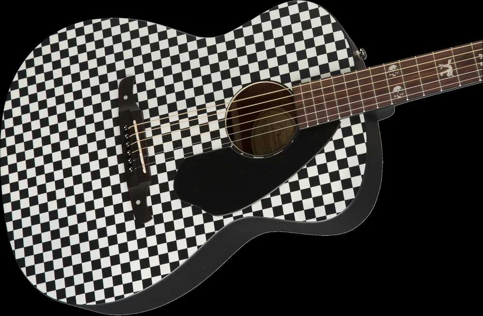 Elektroakustinė gitara Fender Tim Armstrong Hellcat, šachmatinė