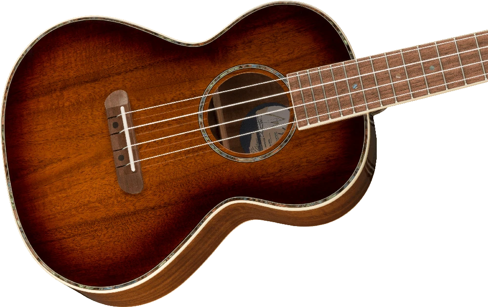 Elektroakustinė tenorinė ukulelė Fender Montecito Shaded Edge Burst