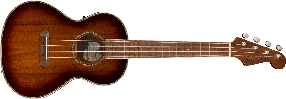 Elektroakustinė tenorinė ukulelė Fender Montecito Shaded Edge Burst