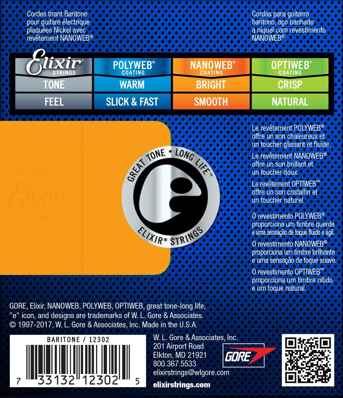 Elixir Eliksyras Stygos el. gitarai Eliksyras 12302 Nanoweb 12-68