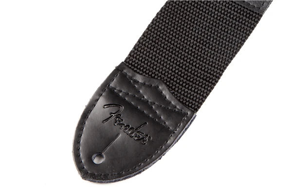 Gitaros diržas Fender red logo poly strap, juodas