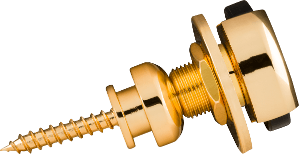 Gitaros diržo užraktai Fender F lock, auksiniai