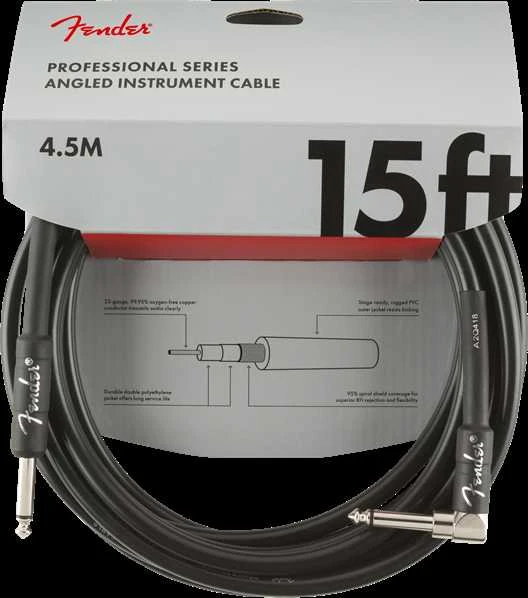 Instrumentinis kabelis Fender Professional 4.5M ANGL BLK