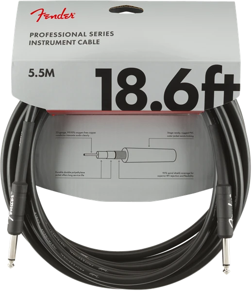 Instrumentinis kabelis Fender Professional 5.5M BLK
