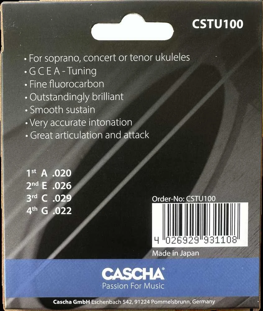Karboninės stygos ukulelei Cascha CSTU100