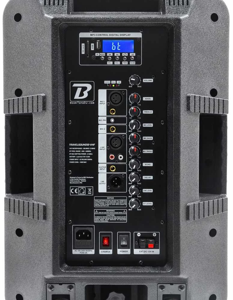 Nešiojama garso sistema BoomTone DJ TravelSound12-VHF