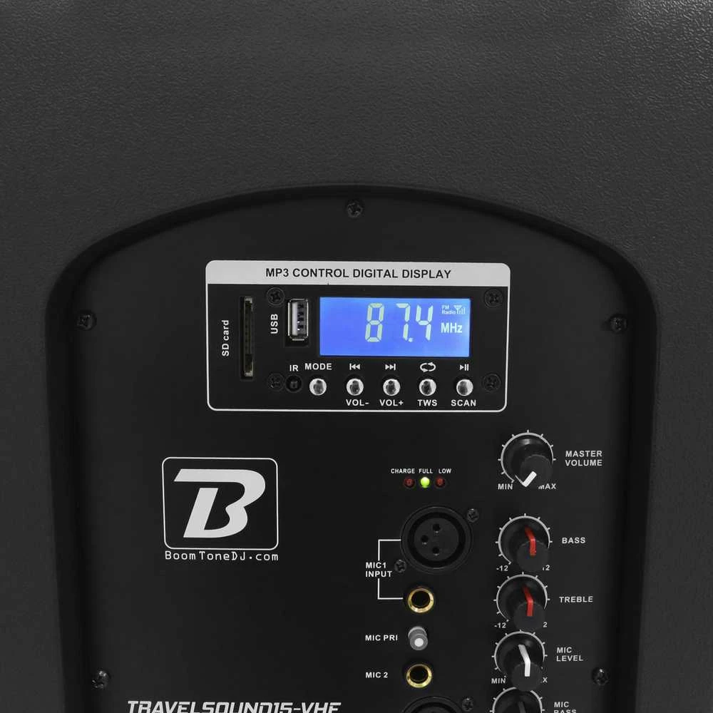 Nešiojama garso sistema BoomTone DJ TRAVELSOUND15-VHF