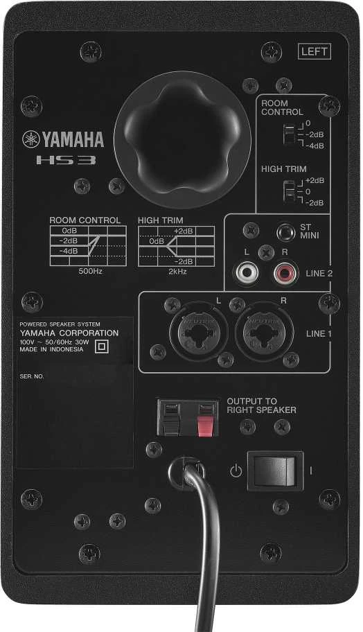 Studijinės monitorinės kolonėlės Yamaha HS3, Juodos