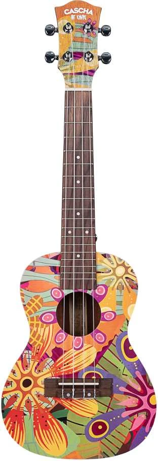 Koncertinė ukulelė Cascha Art Flowers HH 2607