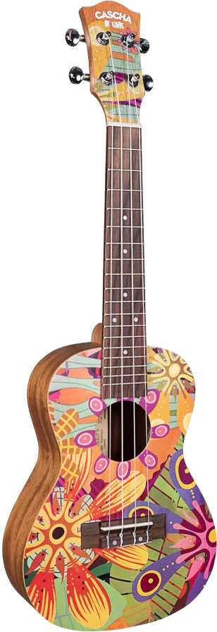 Koncertinė ukulelė Cascha Art Flowers HH 2607