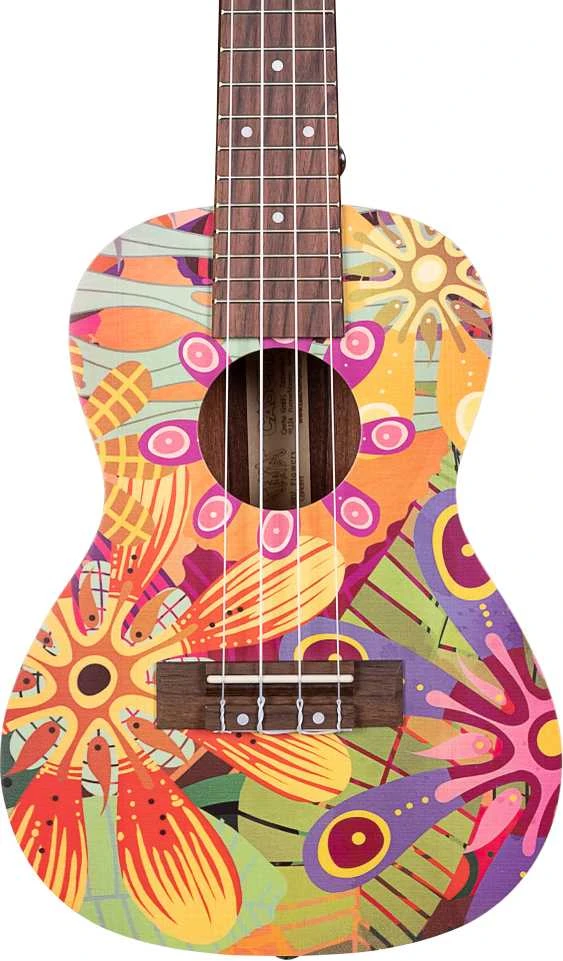 Koncertinė ukulelė Cascha Art Flowers HH 2607