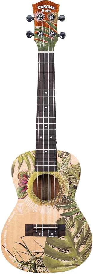 Koncertinė ukulelė Cascha Art Leafy HH 2606
