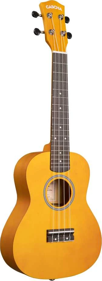 Koncertinė ukulelė Cascha Linden geltona CUC105