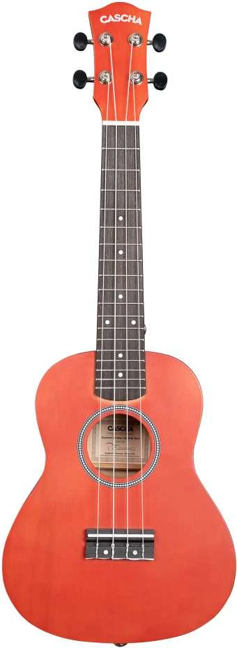 Koncertinė ukulelė Cascha Linden raudona CUC102