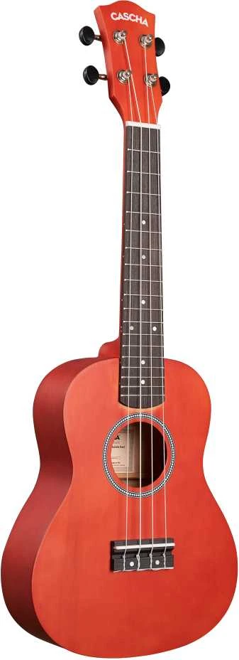 Koncertinė ukulelė Cascha Linden raudona CUC102