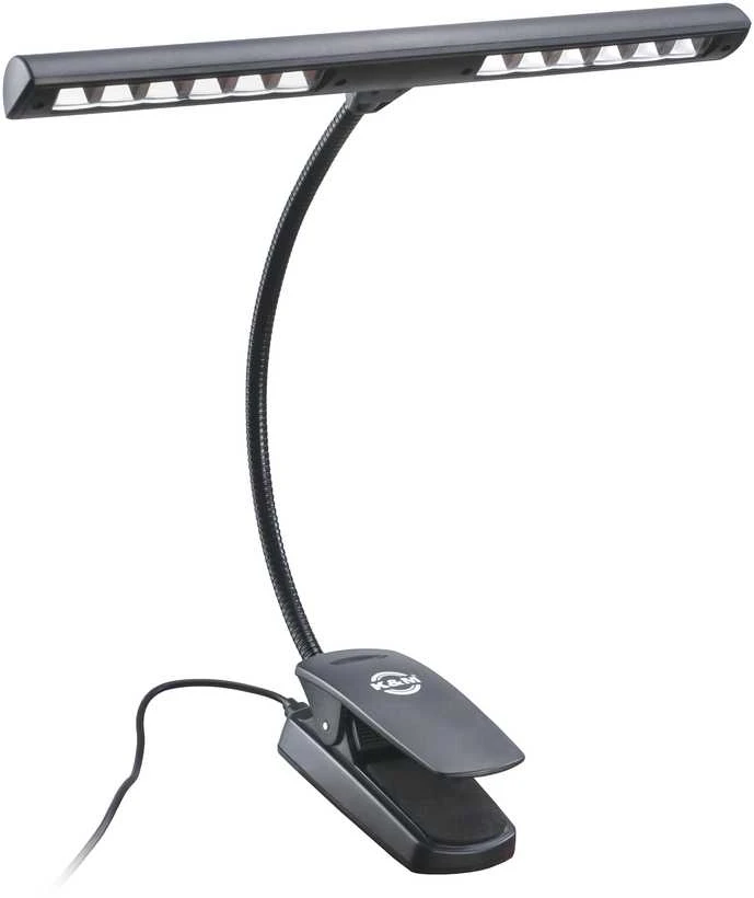 Konig & Meyer Natų apšvietimas 12 LED, pakraunamas K&M 12266 juodas