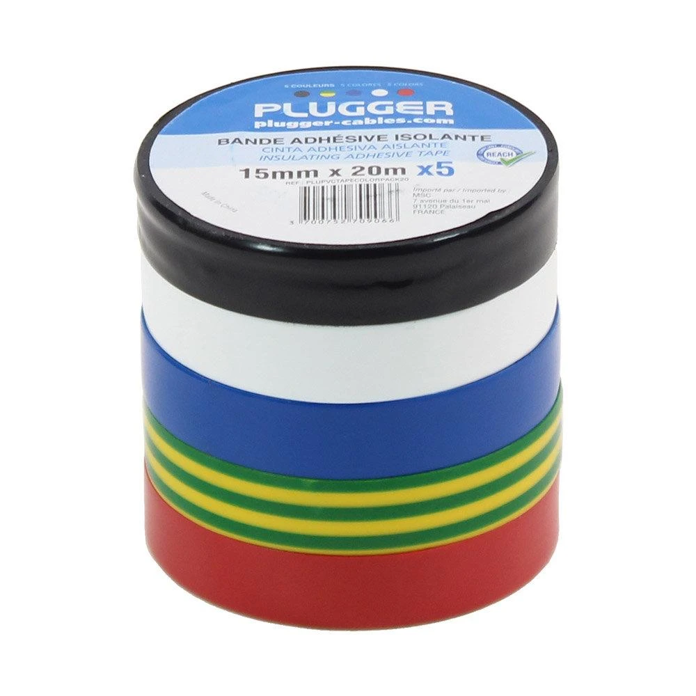 Lipnios juostos komplektas Plugger PVC Tape Color Pack 10m