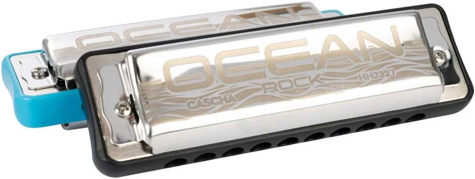Lūpinė rock-bliuzo armonikėlė D tonacijoje Cascha Ocean Rock Blues HH 2328, juoda