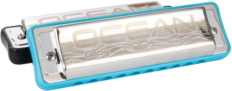 Lūpinė rock-bliuzo armonikėlė E tonacijoje Cascha Ocean Rock Blues HH 2322, mėlyna