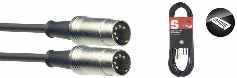 MIDI kabelis Stagg SMD3, 3 m